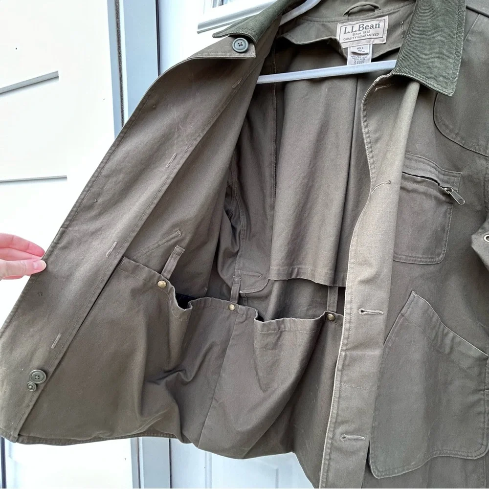 Vintage LL Bean Men’s Field Coat with Game Bag | EUC Men’s Large - Picture 9 of 13